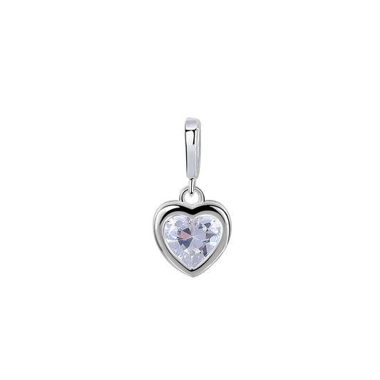 Heart Shape 12 Birthday Stone Pendant Necklace for Women Girls