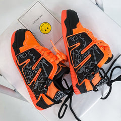 Women's Letter Decor Sneakers Lace Up Outdoor Shoes Low Top