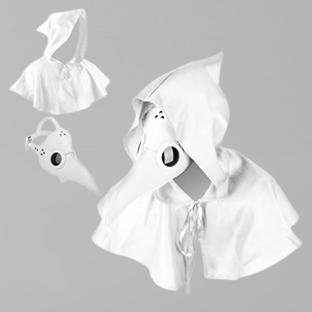 Plague Doctor Mask And Cloak Men's Halloween Costume Party Props