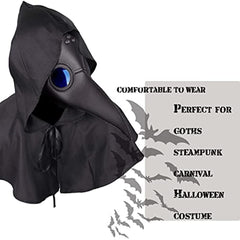 Plague Doctor Mask And Cloak Men's Halloween Costume Party Props
