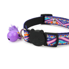Adjustable Cat Collar w/ Bell & Tassel, Safe & Stylish