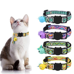 Adjustable Cat Collar w/ Bell & Tassel, Safe & Stylish