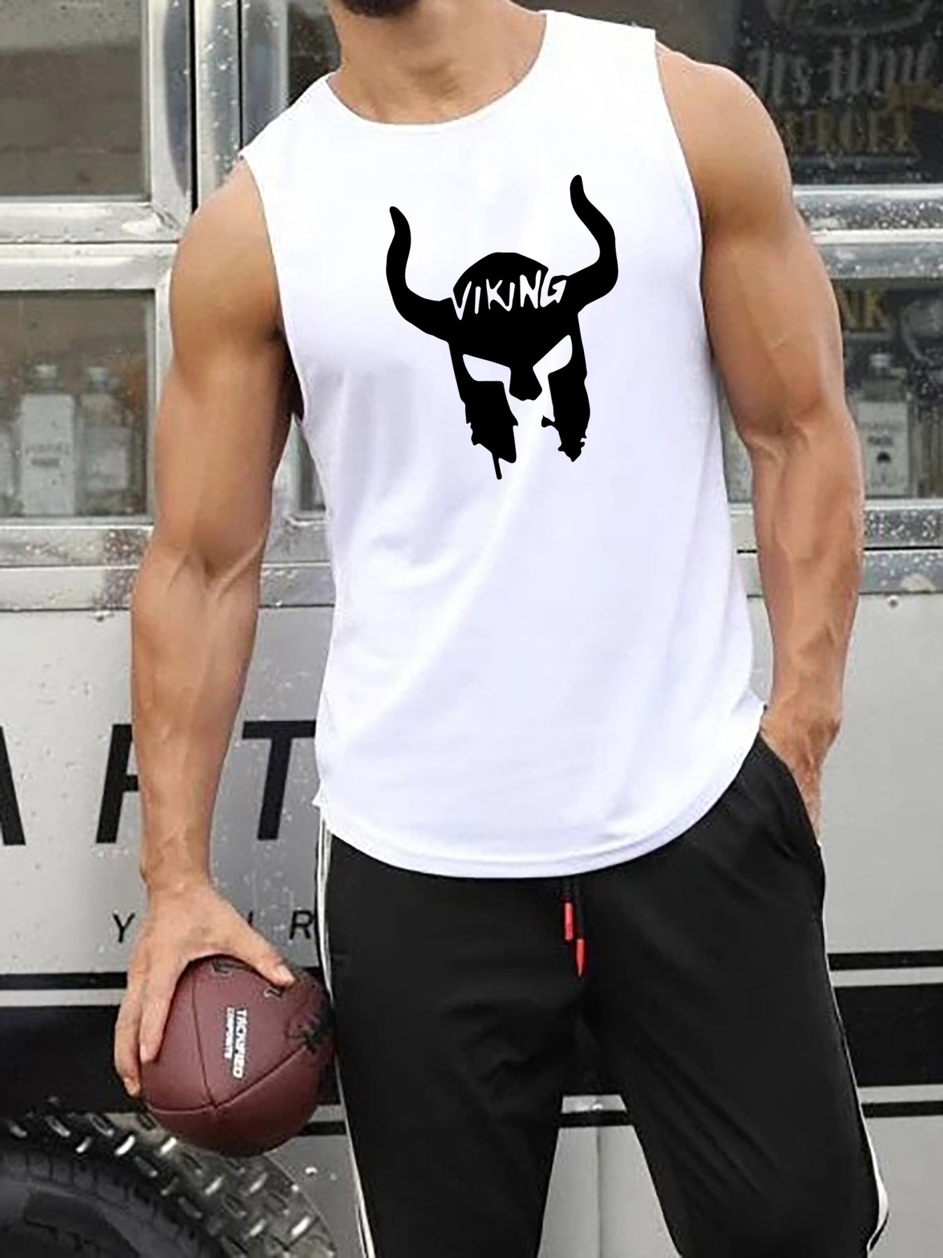 Men's Viking Warrior Print Quick Dry Tank Top