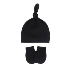Baby Boys Hats And No Scratch Mittens Set Beanies Gloves Soft Knotted Cap