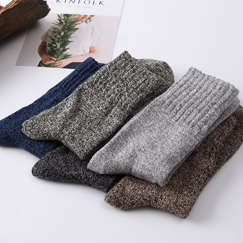 Men's Warm Thermal Crew Socks Breathable Comfy Casual Unisex Outdoor Socks