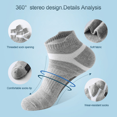Men's Summer Thin Deodorant Low Cut Socks - 5 Pairs