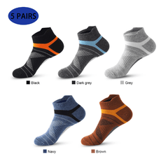Men's Summer Thin Deodorant Low Cut Socks - 5 Pairs