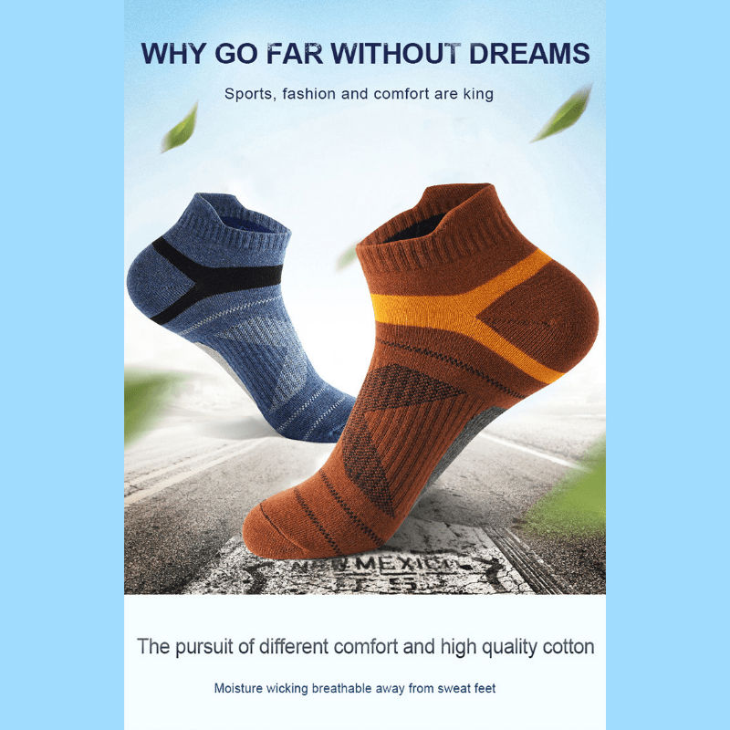 Men's Summer Thin Deodorant Low Cut Socks - 5 Pairs