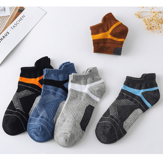 Men's Summer Thin Deodorant Low Cut Socks - 5 Pairs