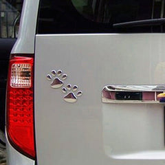 2pcs Car Sticker Paw 3D Animal Footprint Decal PVC Emblem Auto Accessories