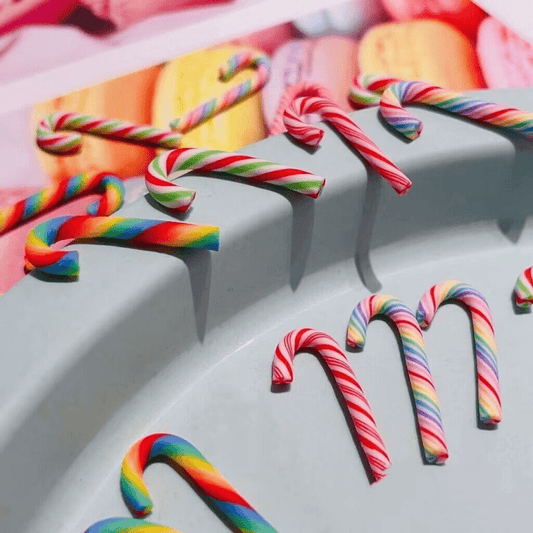 Colorful Cane Candy Christmas DIY Jewelry Making Accessories Art Craft Ornaments