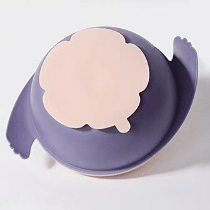 Silicone Baby Sucker Bowl With Lid BPA Waterproof Toddler Plate Set