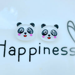Resin Mini Panda Flat Back Ornament for DIY Jewelry Making
