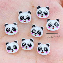 Resin Mini Panda Flat Back Ornament for DIY Jewelry Making