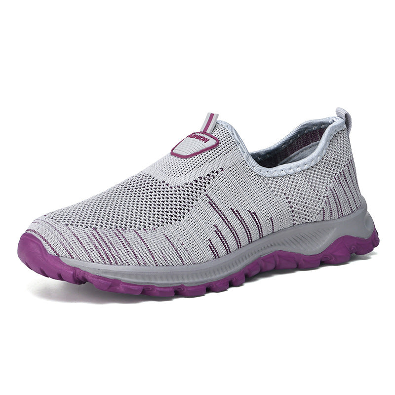 Women's Lightweight Knit Walking Shoes Slip on Casual Sneakers