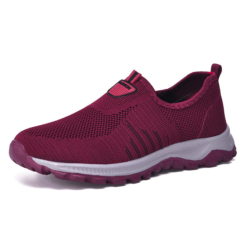 Women's Lightweight Knit Walking Shoes Slip on Casual Sneakers