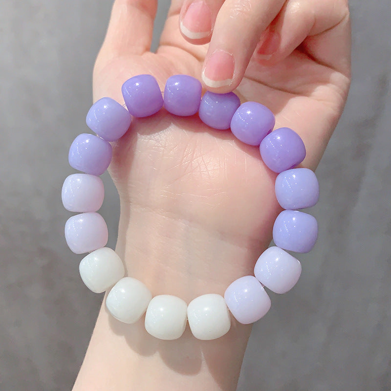 Gradient Colored Resinous Beads Bracelet for Children - Birthday Party Gift