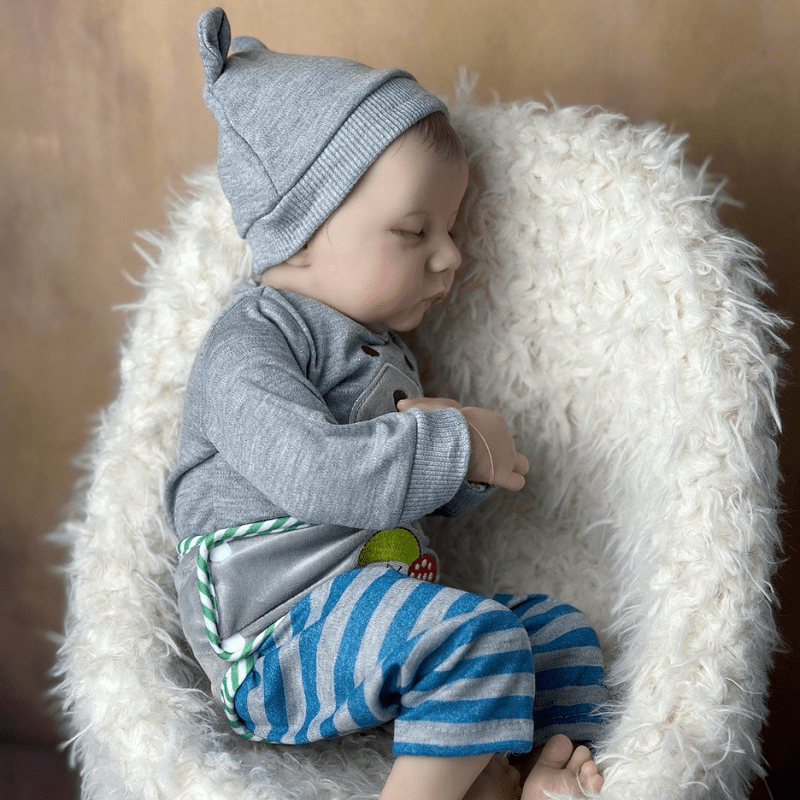 18" Sleeping Reborn Doll Soft Silicone Newborn Bebe Toy Gift