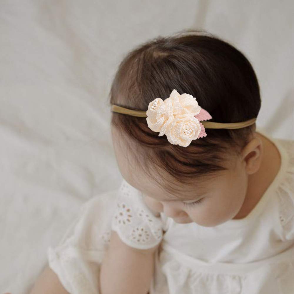 Cute Nylon Flower Headbands for Warm and Stylish Ears