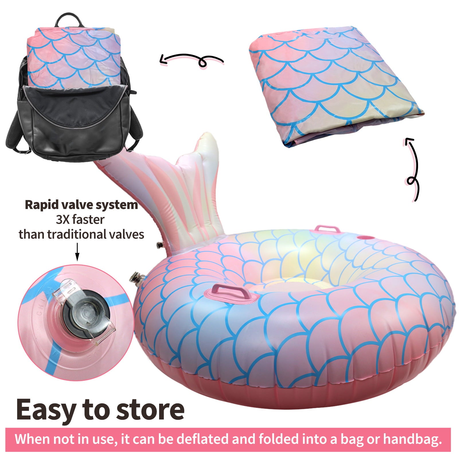 OLDPAPA Inflatable Pool Float Adults Swimming Lounge Raft Buoy