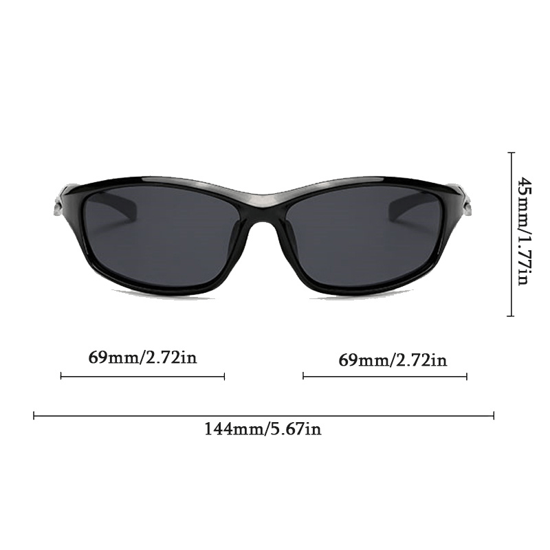 Y2K Wrap Around Sports Sunglasses UV400 Sun Shades Women Men