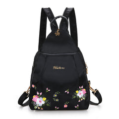 Floral Embroidery Sling Backpack for Women