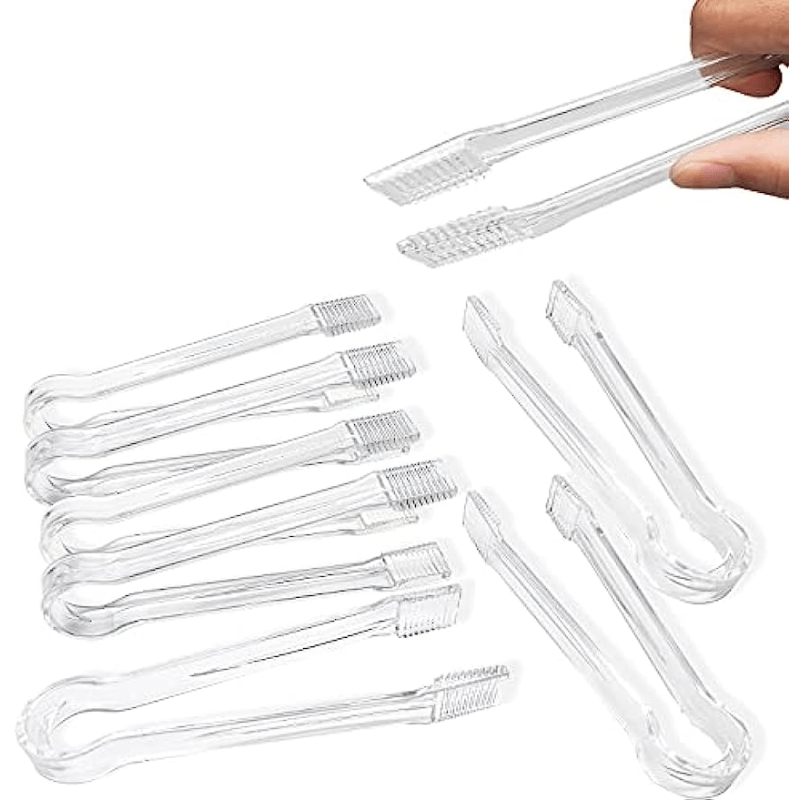 10pcs Plastic Clips Ice Cube Tongs Bread Baking Clips