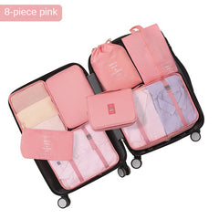 8Pcs Travel Luggage Organizer Bag Underwear Clothes Storage Portable Shoes Cosme