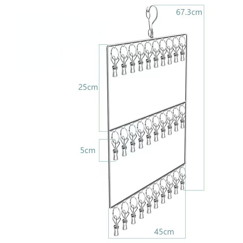 Stainless Steel Socks & Underwear Drying Rack Wind & Rust Resistant