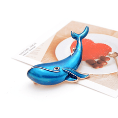 Whale Brooches Enamel Pins Sea Animal Jewelry