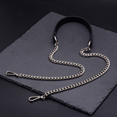 1pc Bag Metal Chain Replacement PU Leather Bags Straps For DIY Handbag Handles