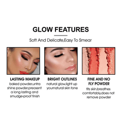 Vegan Matte Blush Palette High Pigment Long Lasting Smooth & Soft