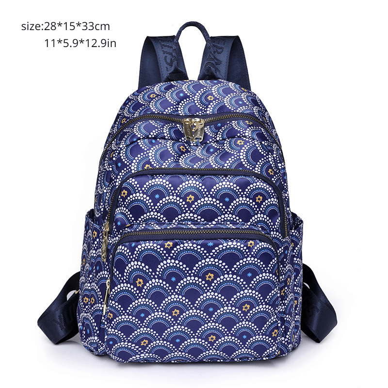Vintage Pattern Backpack Zipper Travel Daypack Women's Backpack