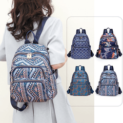 Vintage Pattern Backpack Zipper Travel Daypack Women's Backpack