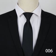 Men's Striped Lazy Necktie Business Dress Zipper Tie