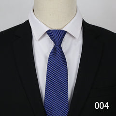 Men's Striped Lazy Necktie Business Dress Zipper Tie