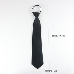 Men's Striped Lazy Necktie Business Dress Zipper Tie