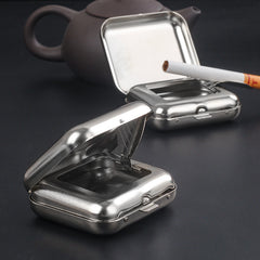 Mini Metal Ashtray Portable Small Ashtray Outdoor Pocket Ashtray