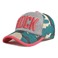 ROCK Embroidery Camouflage Baseball Cap Stylish Adjustable Sunscreen Dad Hats