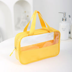 Yellow Portable Makeup Bag Cosmetic Travel Wash Bag
