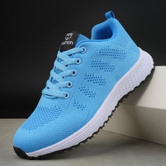 Women's Rainbow Mesh Sneakers Lace Up Sporty Running Shoes