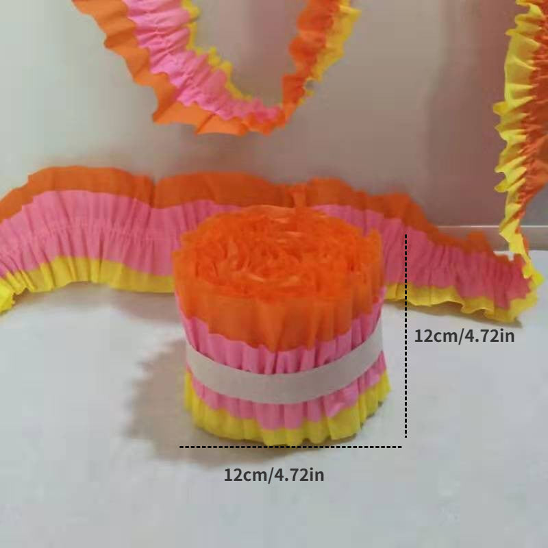 3M Wrinkled Paper Roll Flower Ribbon Background Decoration