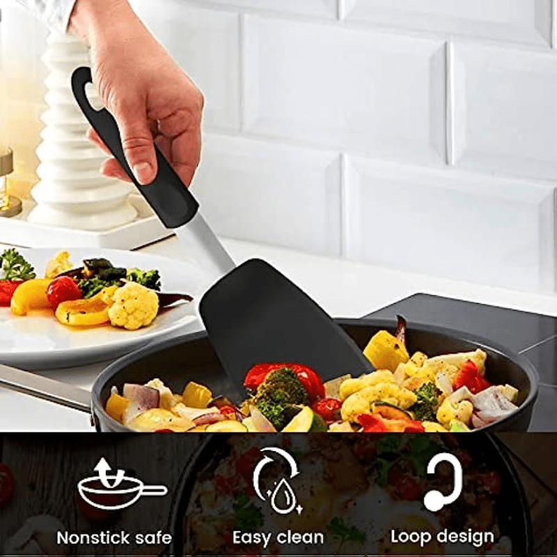 4pcs Silicone Spatulas Set Nonstick Cookware Heat Resistant Kitchen Utensils