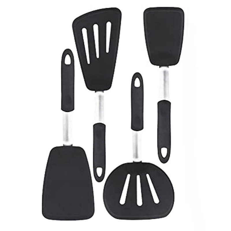 4pcs Silicone Spatulas Set Nonstick Cookware Heat Resistant Kitchen Utensils