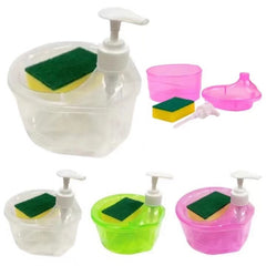 Automatic Kitchen Dishwashing Liquid Dispenser Box with Brush Combination