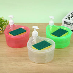 Automatic Kitchen Dishwashing Liquid Dispenser Box with Brush Combination