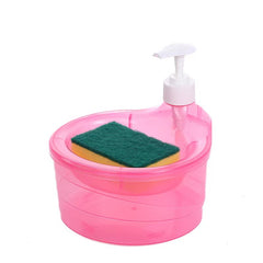 Automatic Kitchen Dishwashing Liquid Dispenser Box with Brush Combination
