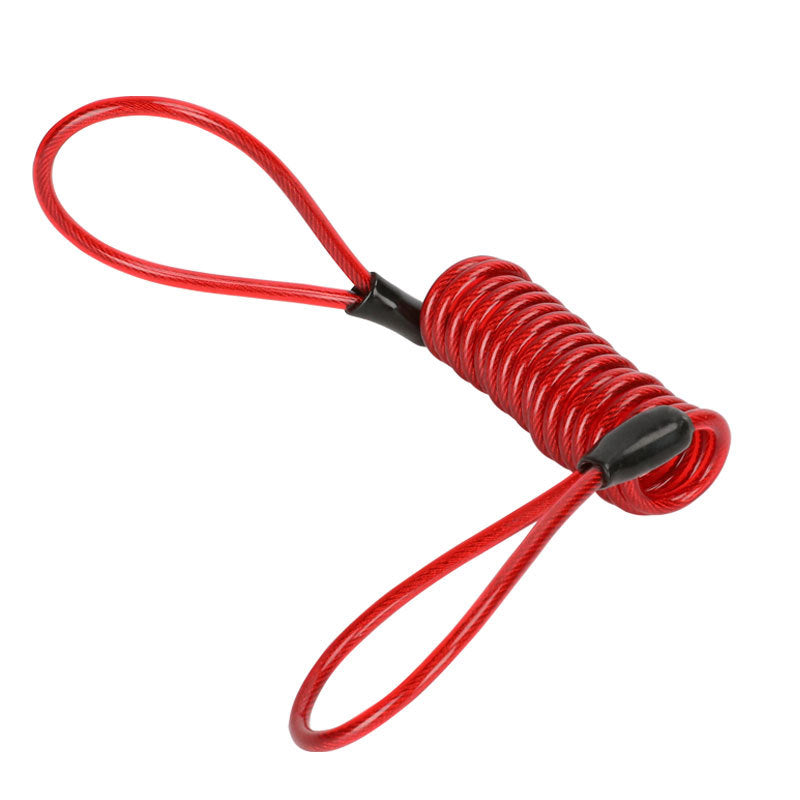 Motorcycle Disc Brake Lock Steel Wire Rope Anti Theft Reminder Rope
