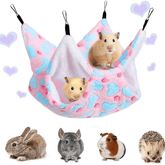 Fleece Hammock for Small Pets - Ideal for Guinea Pigs, Rats, Chinchillas