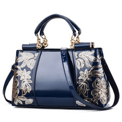 Bridal Wedding Purse Patent Handbag Large Capacity Shoulder Bag